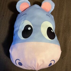Little Tikes Hippo Head Plush Hand Puppet Purple Pretend Play hippopotamus